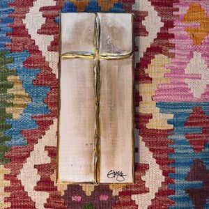 Ginger Leigh wooden cross original art, 6x12, like new